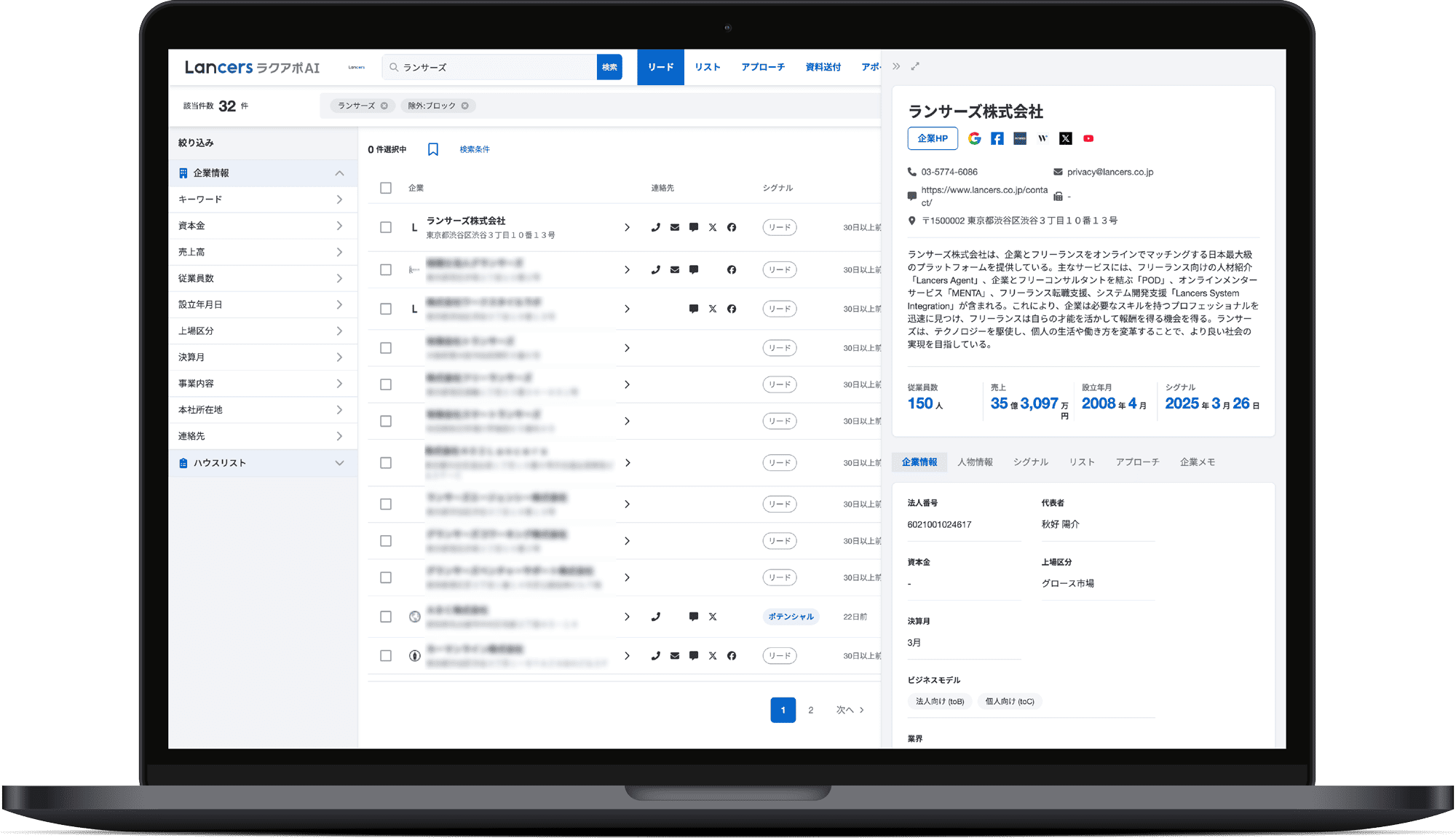 ランサーズ ラクアポAIダッシュボード